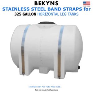Bekyns Stainless Steel Band Straps for 325 Gallon Horizontal Leg Tank - Set of 2
