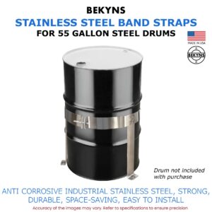 Bekyns Stainless Steel Cradle Band Straps for 55 Gallon Steel Drums