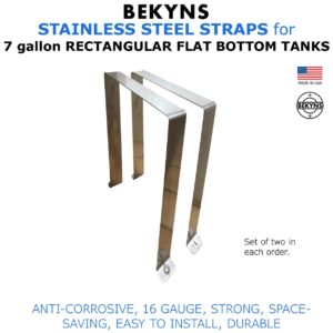 Bekyns Stainless Steel Band Straps for 7 Gal Rectangular Tank (Ace Rotomold, Norwesco, Den Hartog) - Set of 2