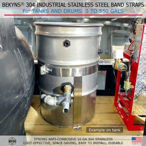 Bekyns Stainless Steel Cradle Band Straps for 55 Gallon Steel Drums