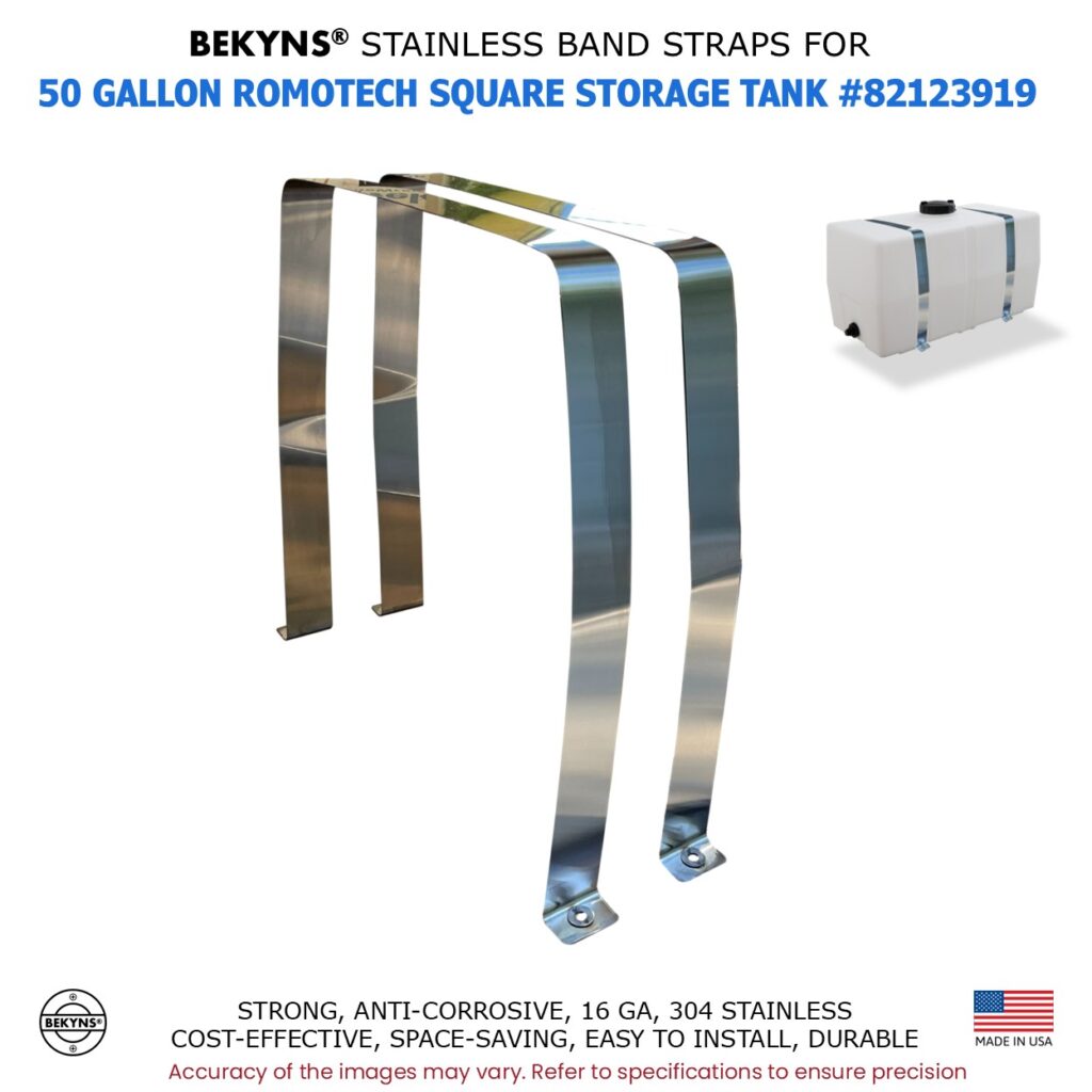 Bekyns Stainless Band Straps for 50 Gallon Romotech Square Tank # 82123919