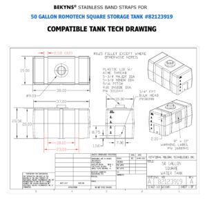 Bekyns Stainless Band Straps for 50 Gallon Romotech Square Tank # 82123919