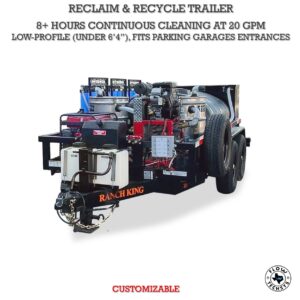 HYDRA 8HL - HIGH FLOW RECLAIM & RECYCLE TRAILER 8 HR CONTINUOUS CLEANING AT 20GPM