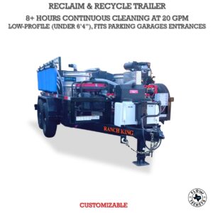 HYDRA 8HL - HIGH FLOW RECLAIM & RECYCLE TRAILER 8 HR CONTINUOUS CLEANING AT 20GPM