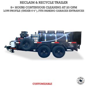 HYDRA 8HL - HIGH FLOW RECLAIM & RECYCLE TRAILER 8 HR CONTINUOUS CLEANING AT 20GPM
