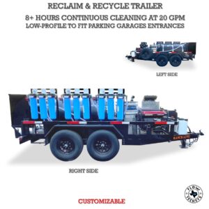 hydra 8hl high flow reclaim recycle trailer 8 hour continuous cleaning without water change
