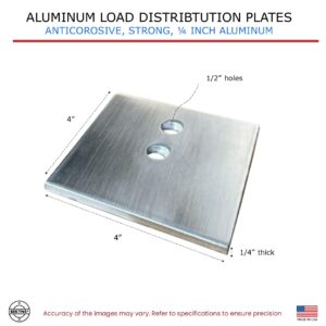 Aluminum 4X4" Mounting Load Distribution Plates - Set of 4