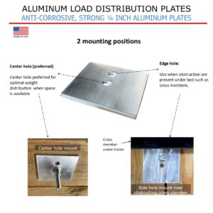 Aluminum 4X4" Mounting Load Distribution Plates - Set of 4