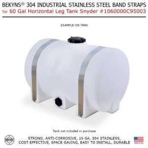 Bekyns Stainless Band Straps for 60 Gal Horizontal Leg Tank Snyder #1060000C95003