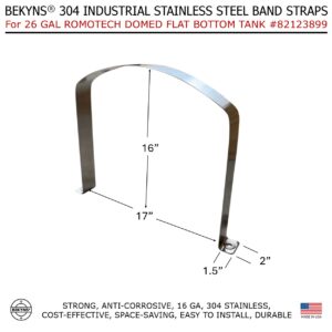 Bekyns Stainless Band Straps for 26 Gal Romotech Tank # 82123899