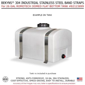 Bekyns Stainless Band Straps for 26 Gal Romotech Tank # 82123899