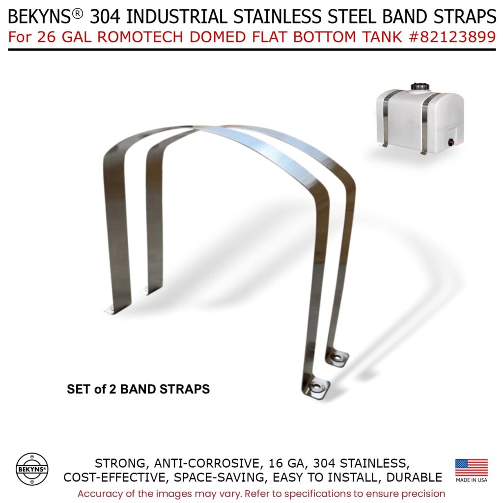 Bekyns Stainless Band Straps for 26 Gal Romotech Tank # 82123899