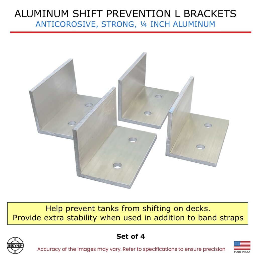 Aluminum Shift Prevention L Brackets - Set of 4