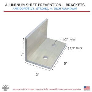 Aluminum Shift Prevention L Brackets - Set of 2