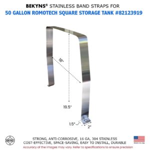 Bekyns Stainless Band Straps for 50 Gallon Romotech Square Tank # 82123919