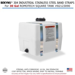 Bekyns Stainless Band Straps for 30 Gallon Romotech Square Tank # 82123909