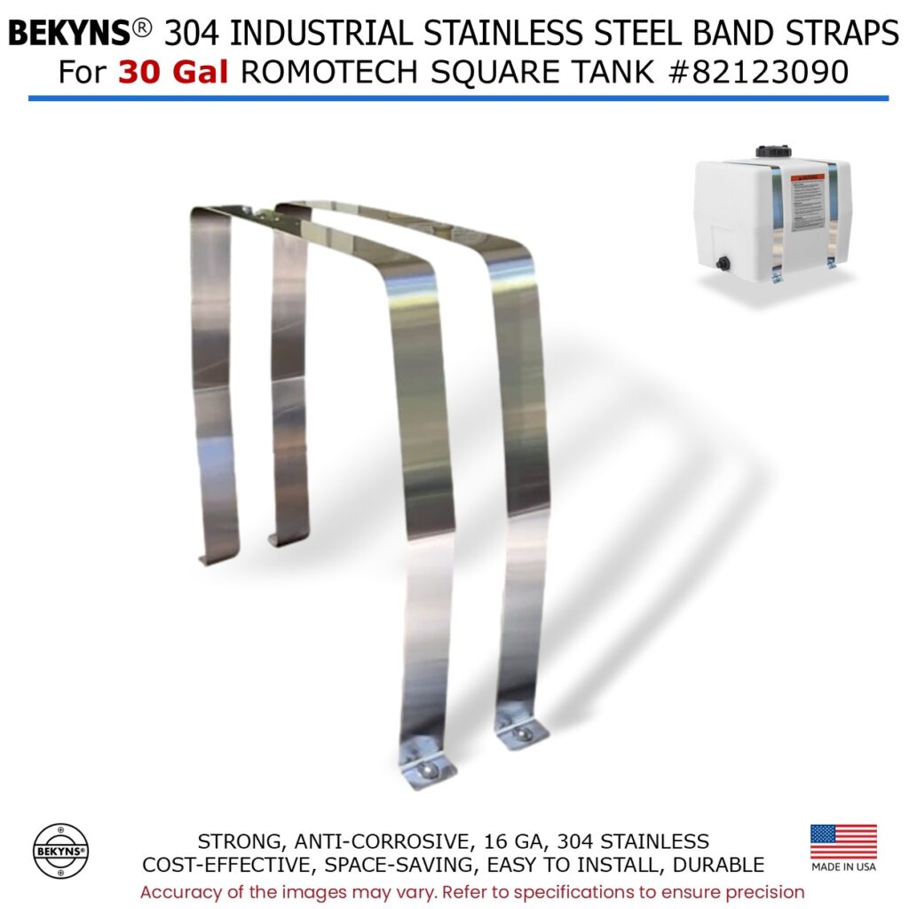 Bekyns Stainless Band Straps for 30 Gallon Romotech Square Tank # 82123909
