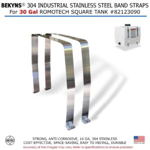 Bekyns Stainless Band Straps for 30 Gallon Romotech Square Tank # 82123909