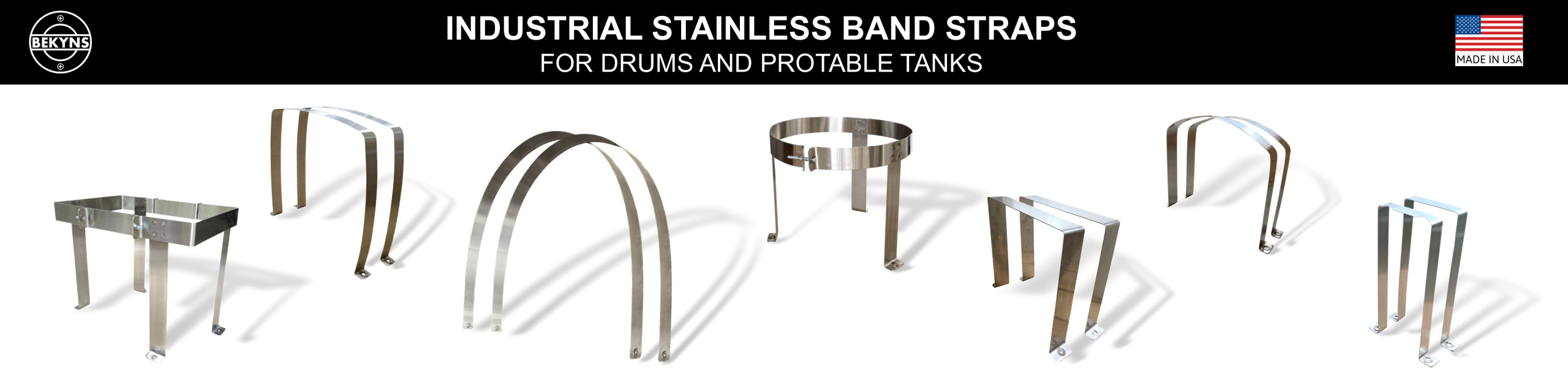Bekyns industrial stainless straps for portable tanks