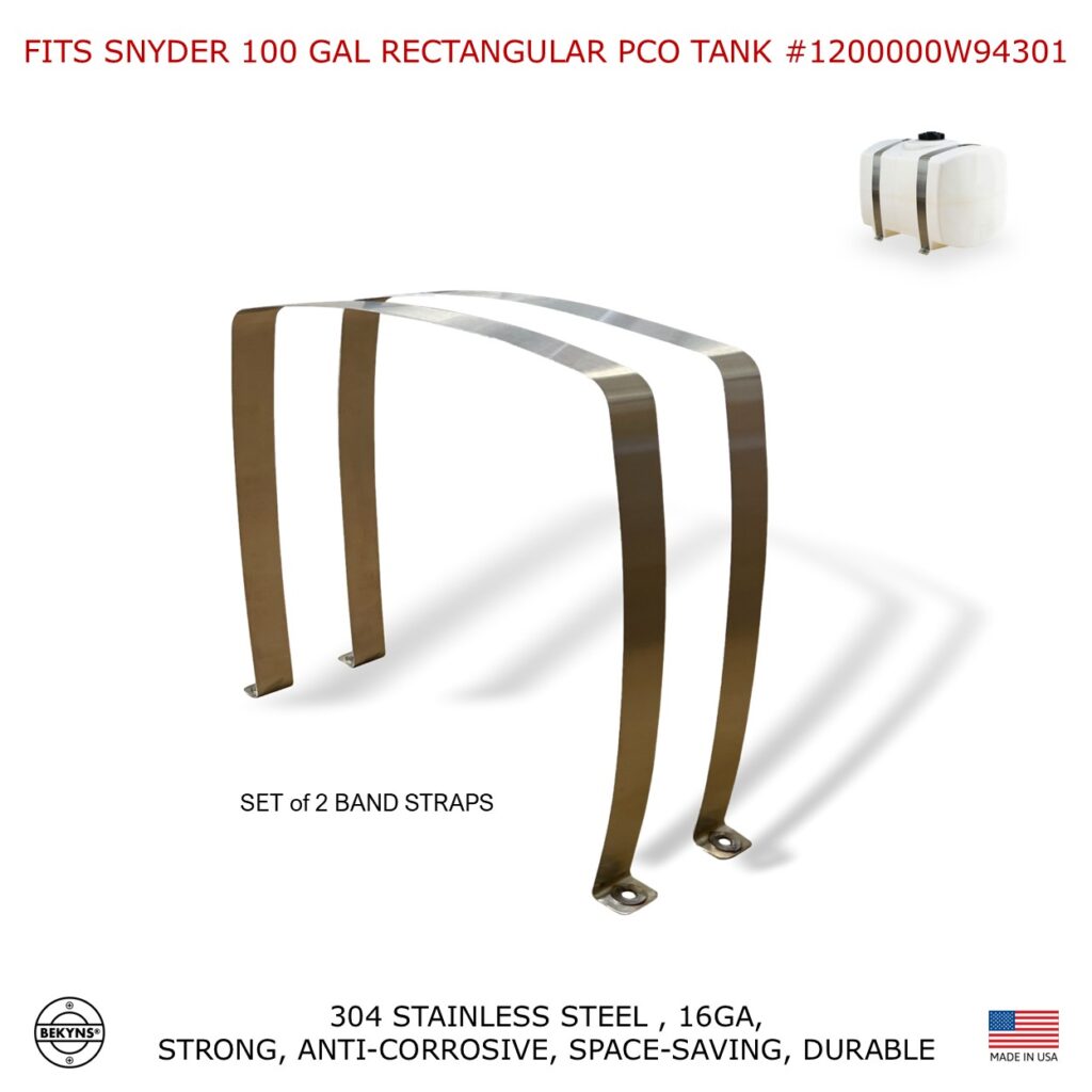 Bekyns Stainless Band Straps for 100 Gallon Snyder Rectangular Utility PCO Tank # 1200000W94301