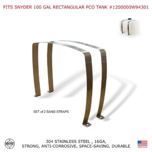 Bekyns Stainless Band Straps for 100 Gallon Snyder Rectangular Utility PCO Tank # 1200000W94301