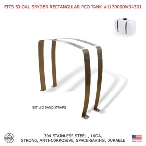 Bekyns Stainless Band Straps for 50 Gallon Snyder Rectangular Utility PCO Tank #1170000W94301