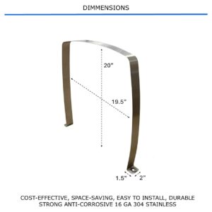 Bekyns Stainless Band Straps for 50 Gallon Snyder Rectangular Utility PCO Tank #1170000W94301