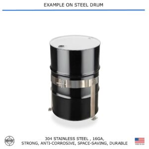 Bekyns Stainless Cradle Bracket Straps for 55 Gallon Steel Drums - Universal fit