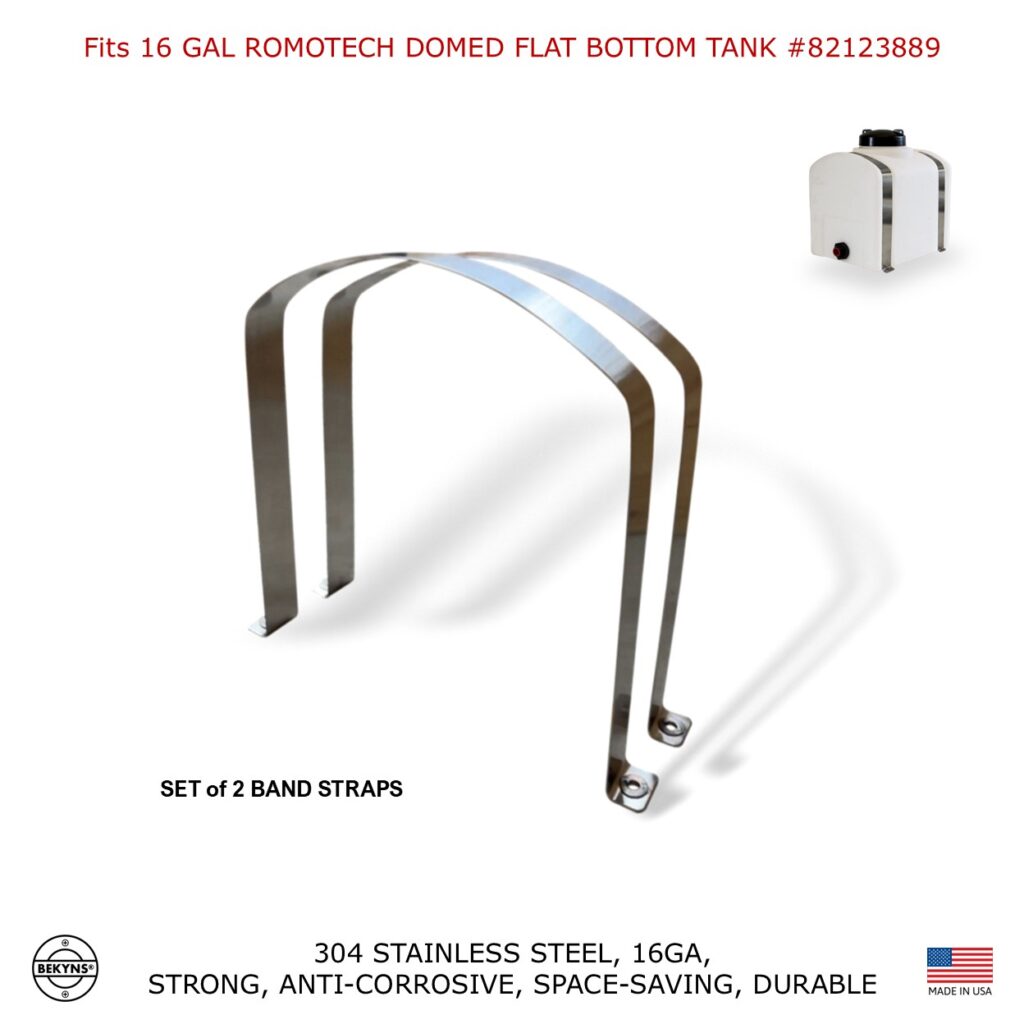 Bekyns Stainless Band Straps for 16 Gallon Domed Flat Bottom Water Utility Romotech Tank #82123889