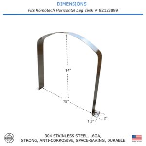 Bekyns Stainless Band Straps for 16 Gallon Domed Flat Bottom Water Utility Romotech Tank #82123889