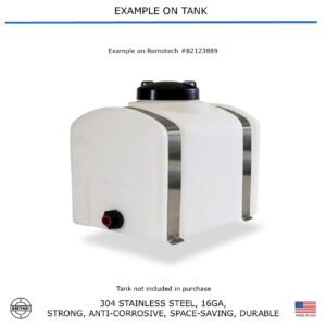 Bekyns Stainless Band Straps for 16 Gallon Domed Flat Bottom Water Utility Romotech Tank #82123889