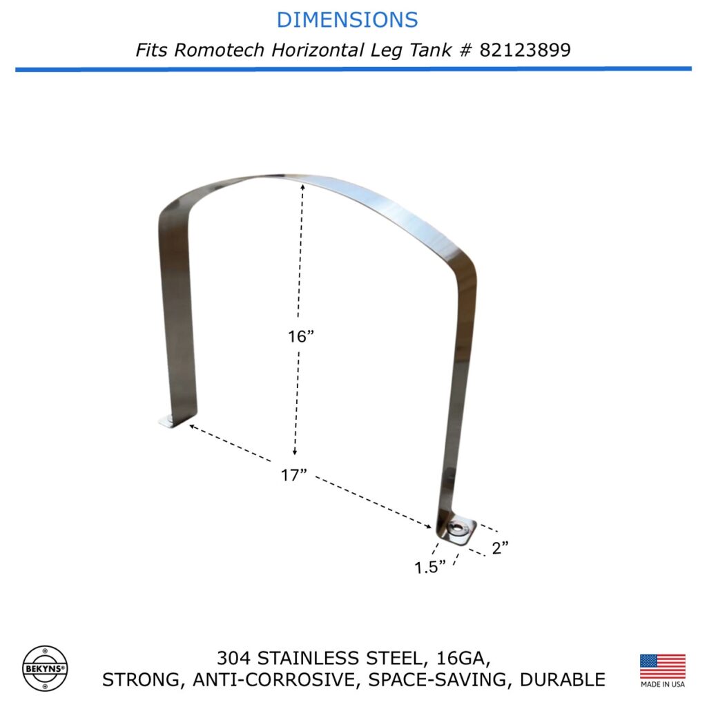 Bekyns Stainless Band Straps for 26 Gal Romotech Flat Bottom Storage Tank # 82123899