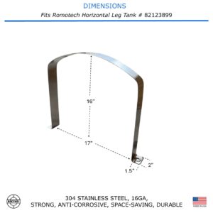 Bekyns Stainless Band Straps for 26 Gal Romotech Flat Bottom Storage Tank # 82123899
