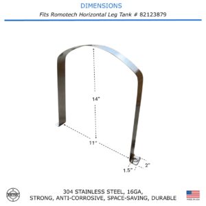 Bekyns Stainless Band Straps for 8 Gallon Flat Bottom Storage Romotech Tank #82123879