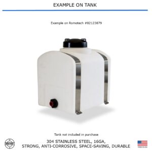 Bekyns Stainless Band Straps for 8 Gallon Flat Bottom Storage Romotech Tank #82123879