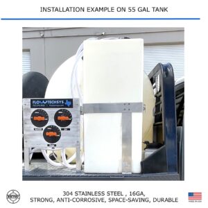 Bekyns Stainless Cradle Straps Brackets for 20 Gallon Flat Bottom Rectangular Upright Vertical Tanks - Universal Fit
