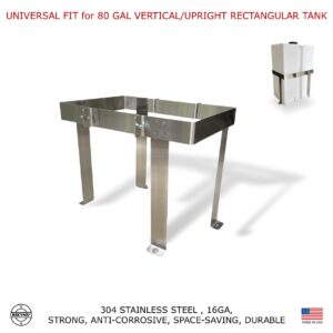 Bekyns Stainless Cradle Bracket Straps for 80 Gallon Vertical Flat Bottom Utility Tank Den Hartog/Ace Rotomold SP0080-RT