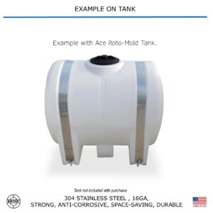Bekyns Stainless Band Straps for 125 Gallon Horizontal Leg Tanks (Den Hartog/ Ace Roto-Mold, Norwesco) 