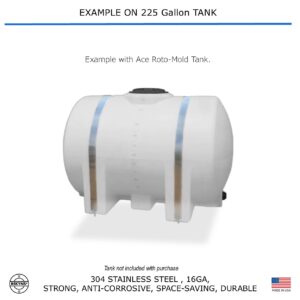 Bekyns Stainless Band Straps for 225 Gallon Horizontal Leg Tanks