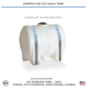 Bekyns Stainless Band Straps for 325 Gallon Horizontal Leg Tanks