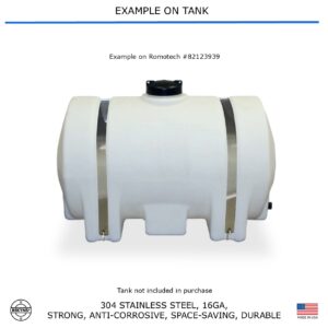 Bekyns Stainless Band Straps for 60 Gal Horizontal Leg Tank Romotech # 82123939