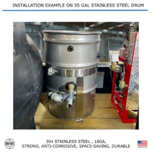 Bekyns Stainless Cradle Bracket Straps for 30 Gallon Plastic Drums - Universal fit