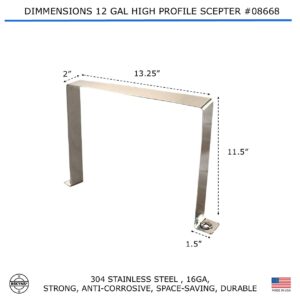 Bekyns Stainless Band Straps for 12 Gal Scepter Rectangular Marine High Profile Fuel Tank #08668