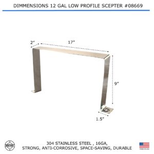 Bekyns Stainless Band Straps for 12 Gal Scepter Rectangular Marine Low Profile Fuel Tank #08669