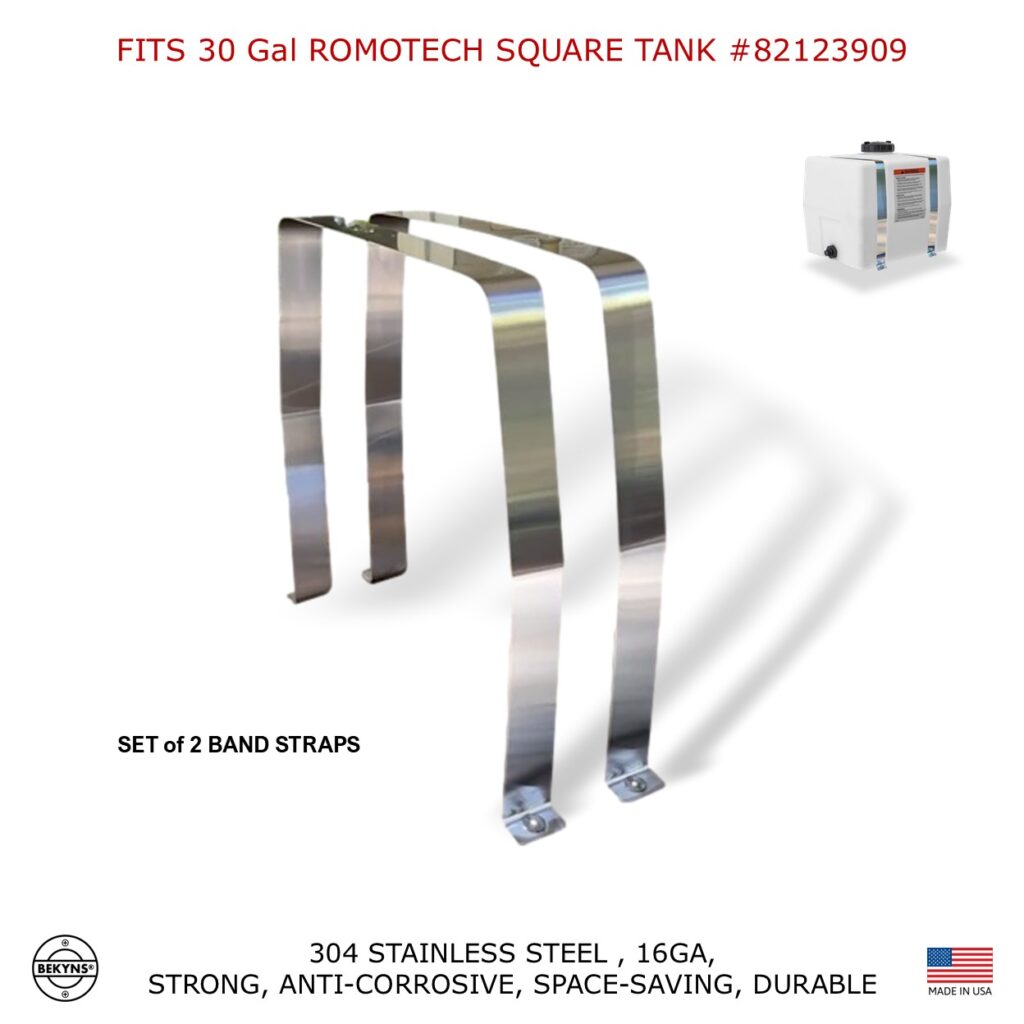 Bekyns Stainless Band Straps for 30 Gallon Romotech Square Tank # 82123909