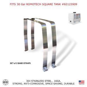 Bekyns Stainless Band Straps for 30 Gallon Romotech Square Tank # 82123909