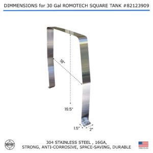 Bekyns Stainless Band Straps for 30 Gallon Romotech Square Tank # 82123909