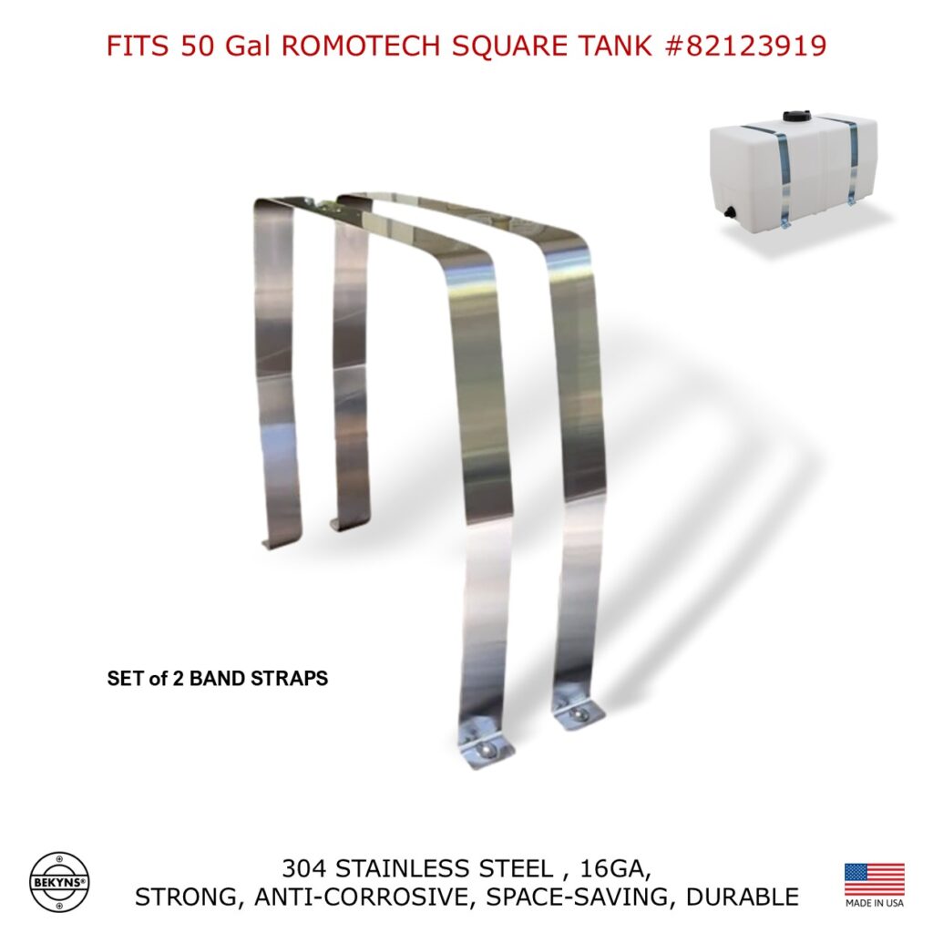 Bekyns Stainless Band Straps for 50 Gallon Romotech Square Tank # 82123919