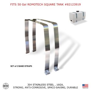 Bekyns Stainless Band Straps for 50 Gallon Romotech Square Tank # 82123919