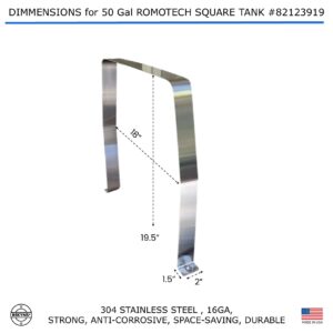 Bekyns Stainless Band Straps for 50 Gallon Romotech Square Tank # 82123919